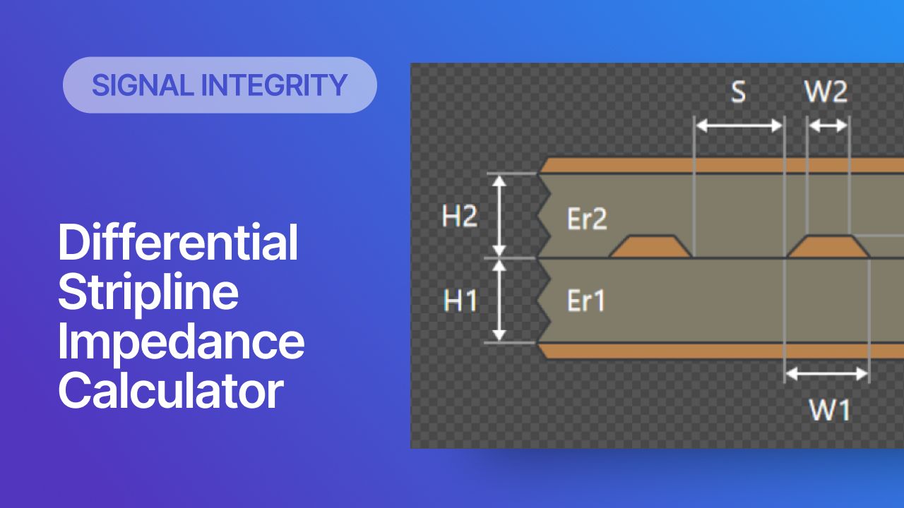 Differential stripline impedance calculator