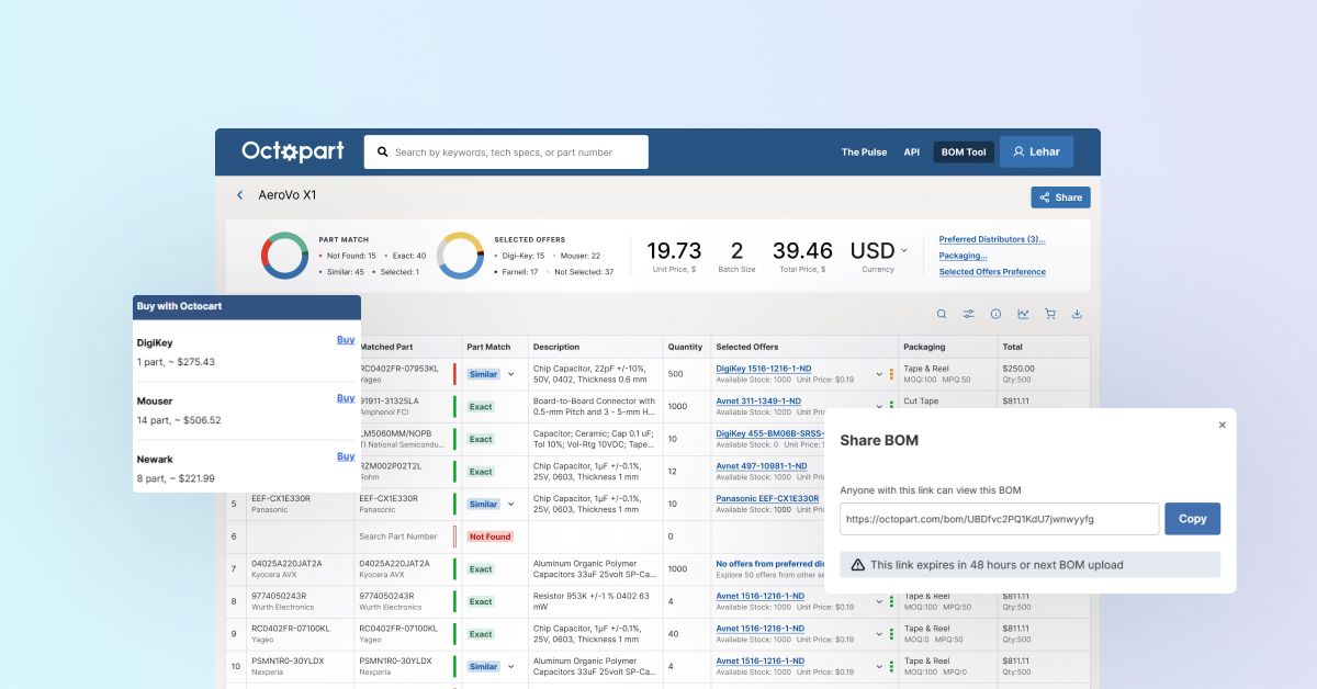 How to Accelerate Purchasing with Octopart BOM Tool