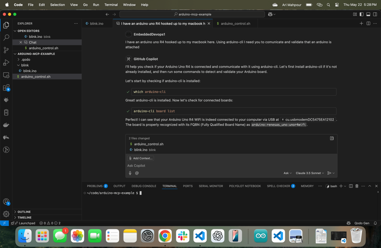 Figure 1: Screenshot of initial discussion with Copilot Agent