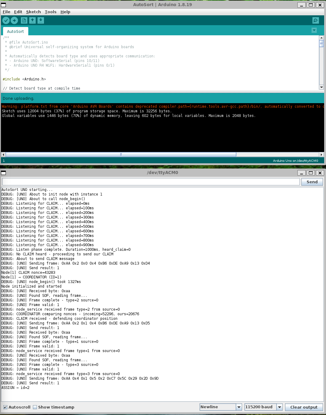 Coordinator output