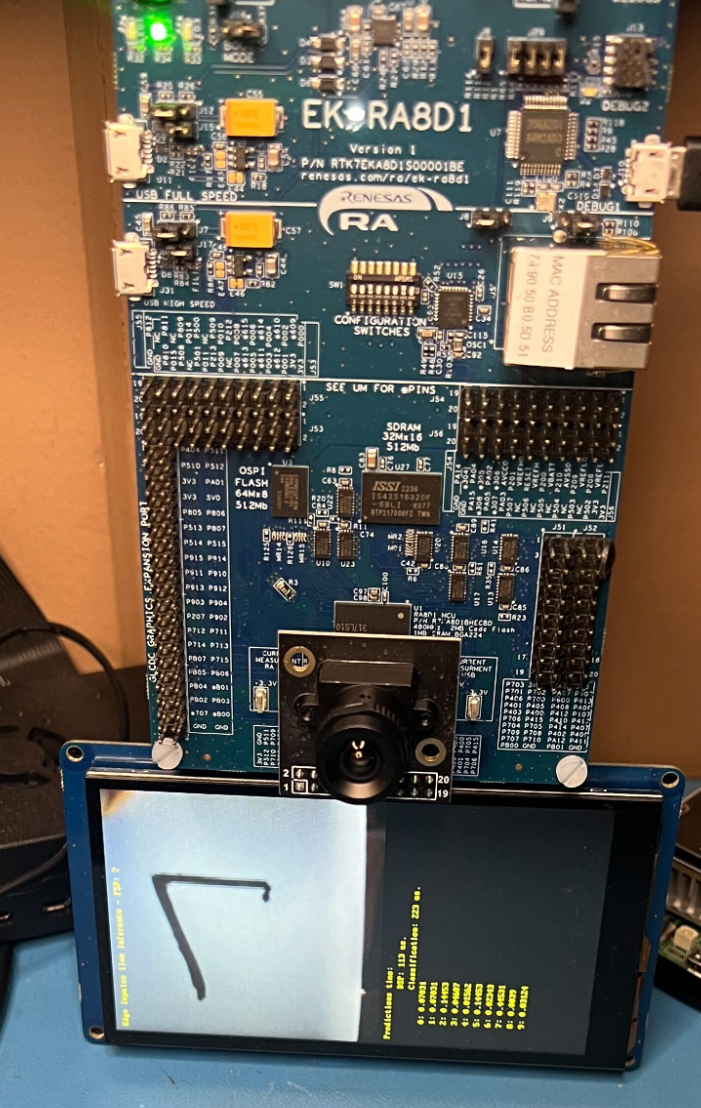 Figure 9: Mirrored handwritten 7 in front of camera