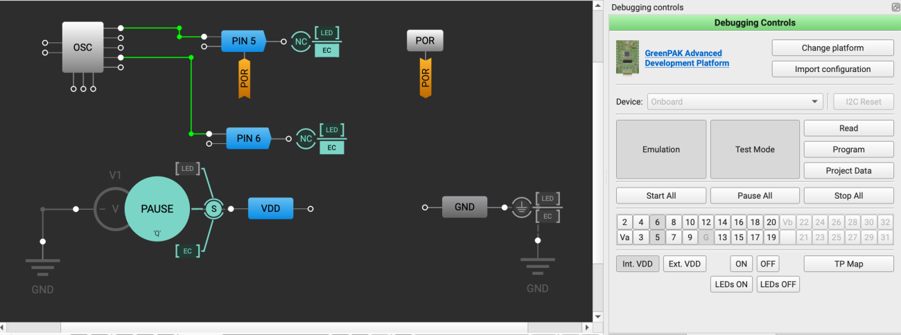 Figure 11: Board in hardware emulation mode