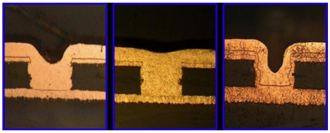Acid-copper plating used to fabricate microvias for HDIUHDI PCBs.