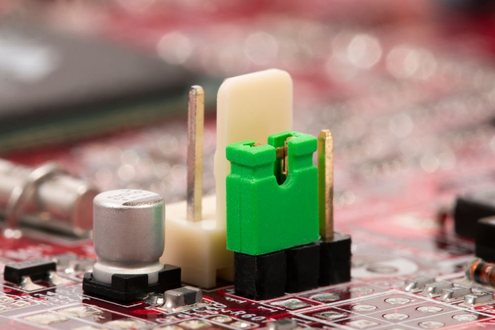 Close view of a green computer jumper closeup