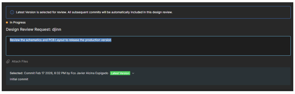 Create a review objective and select the working version