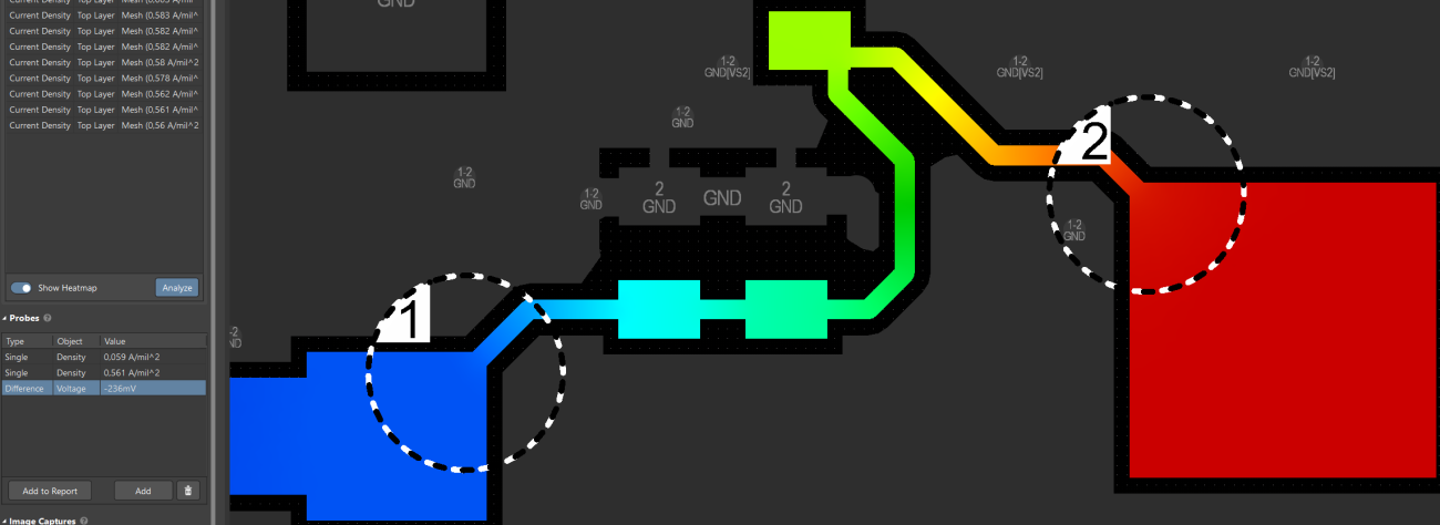 Voltage drop between L1 and C6 (main decoupling capacitor)