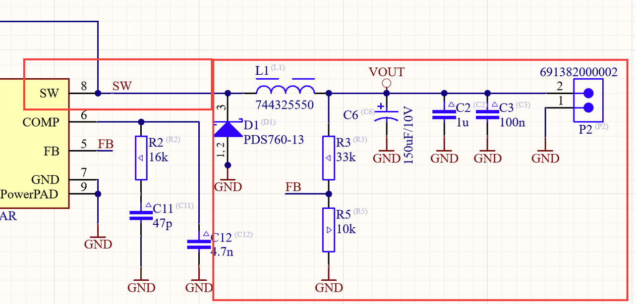 Power stage of the DC-DC converter