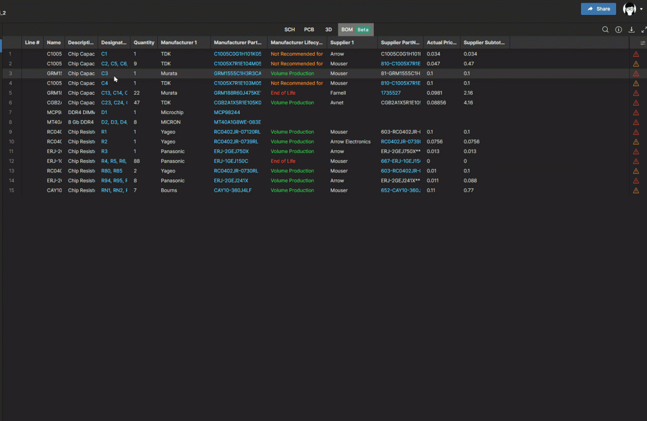 New BOM Viewer