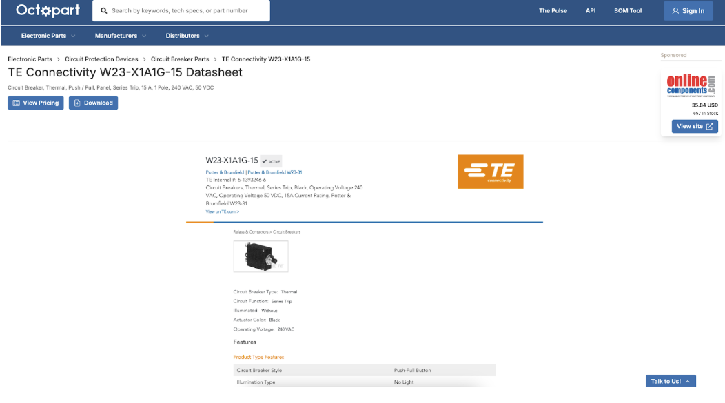 Octopart Datasheets