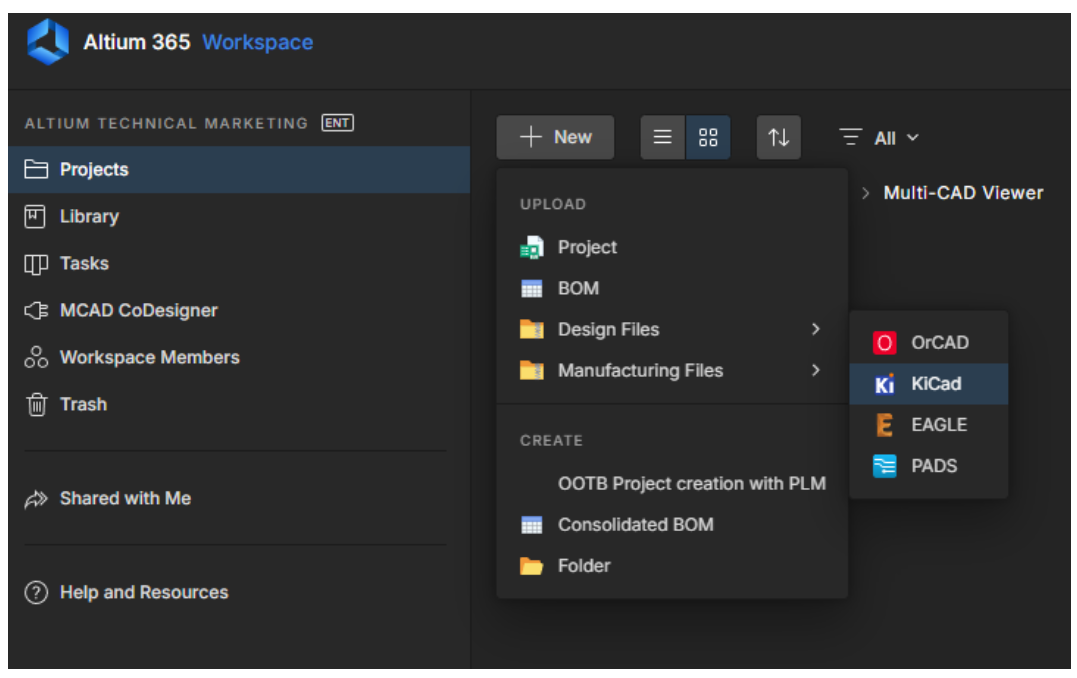 open the KiCAD project 