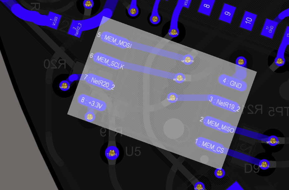 PCB layout illustrating a part number and package mismatch that could cause production delays unless caught early with rigorous BOM management processes