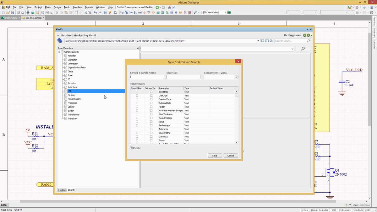 Advanced Component Search - Features | Altium