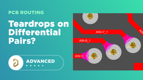 PCB Teardrops on Differential Pairs