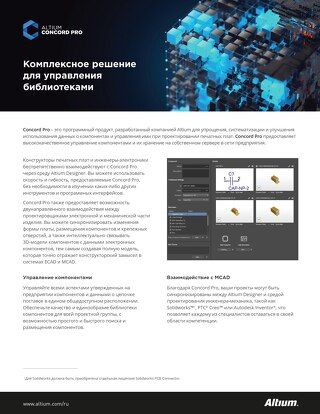 Altium Concord Pro Комплексное решение для управления библиотеками