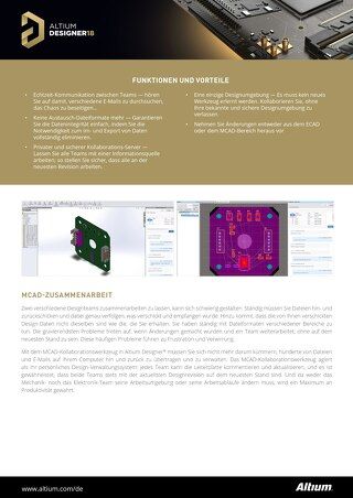 MCAD Collaboration Datasheet