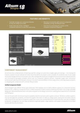 Component Management Datasheet