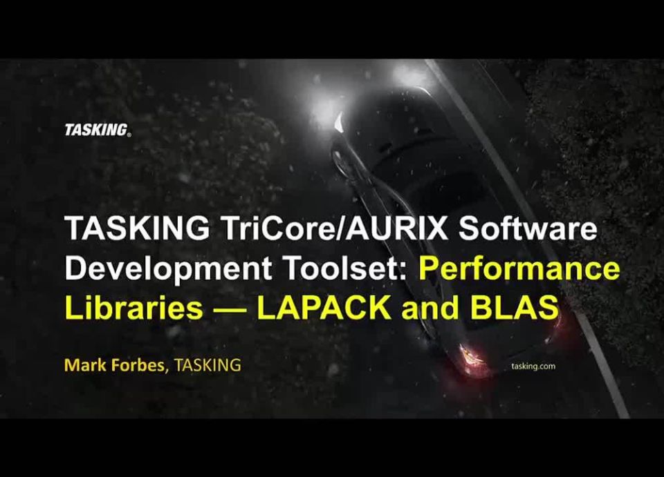 2018-07-11 – LAPACK Performance Libraries – EN – Webinar – USA – EMEA - TASKINGvid