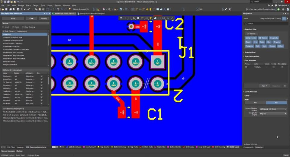 (8) Running DRC's on the PCB - Altium Designer 19