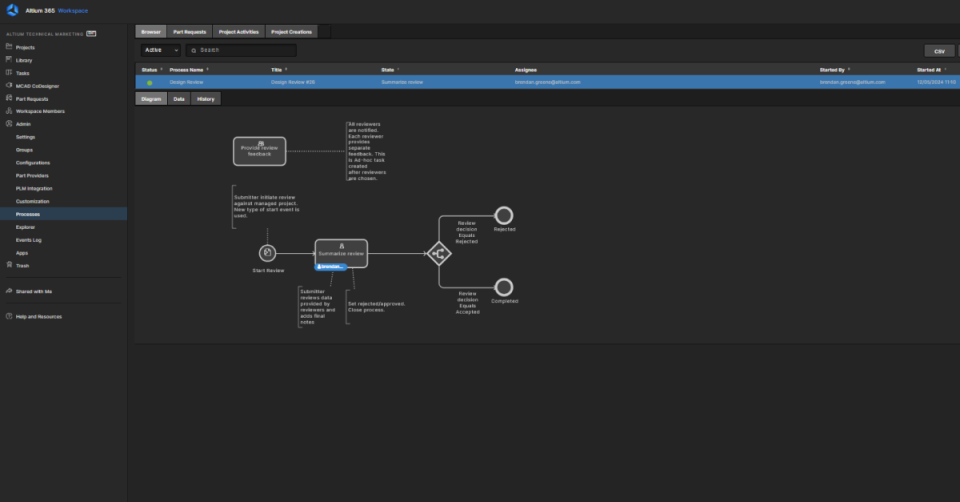 Workflows screenshot