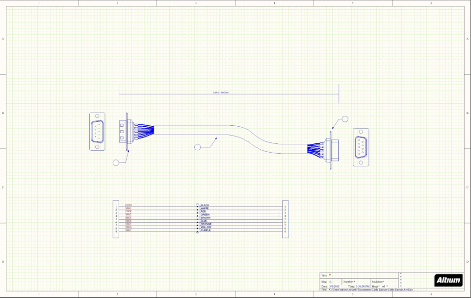 Cómo utilizar los dibujos esquemáticos de CAD para el montaje de cables (Parte 3): dibujos esquemáticos CAD para cables crimpados