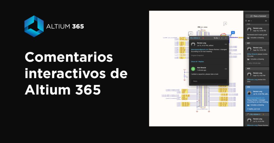 Comentarios interactivos de Altium 365