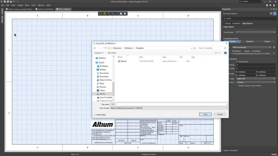 Difference between sheet and Doc templates in Draftsman