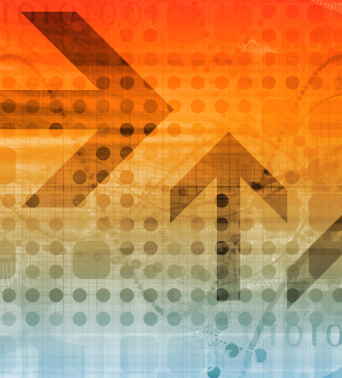 Arrows over a modern background