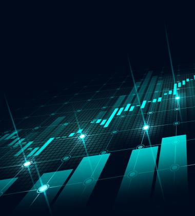 modern graph over black background