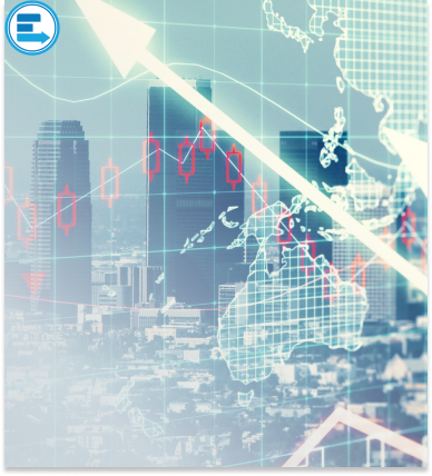 city scape with graph