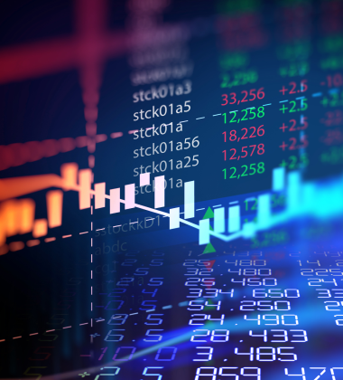 market trend lines over numbers on the background