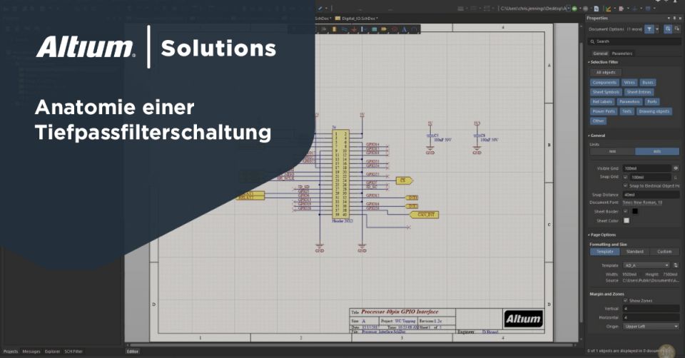 Anatomie einer Tiefpassfilterschaltung