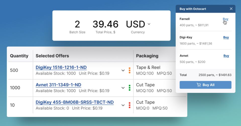 Octopart BOM 도구 시작하기