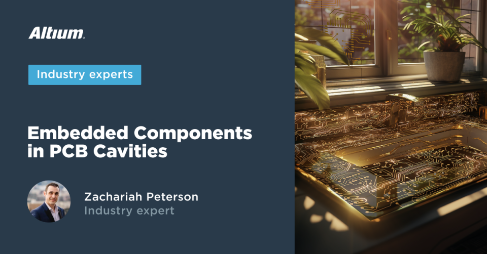 SMD-Komponente eingebettet in PCB-Hohlraum