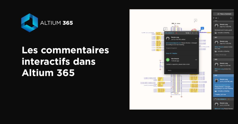 Les commentaires interactifs dans Altium 365