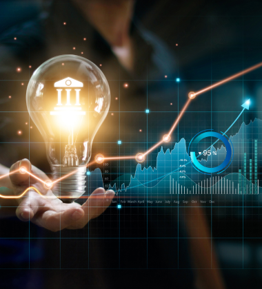 lâmpada sobre gráficos