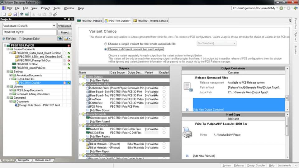 Output Job Editor Enhancements - Features