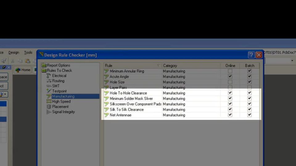 Realtime CAM Checks - Features