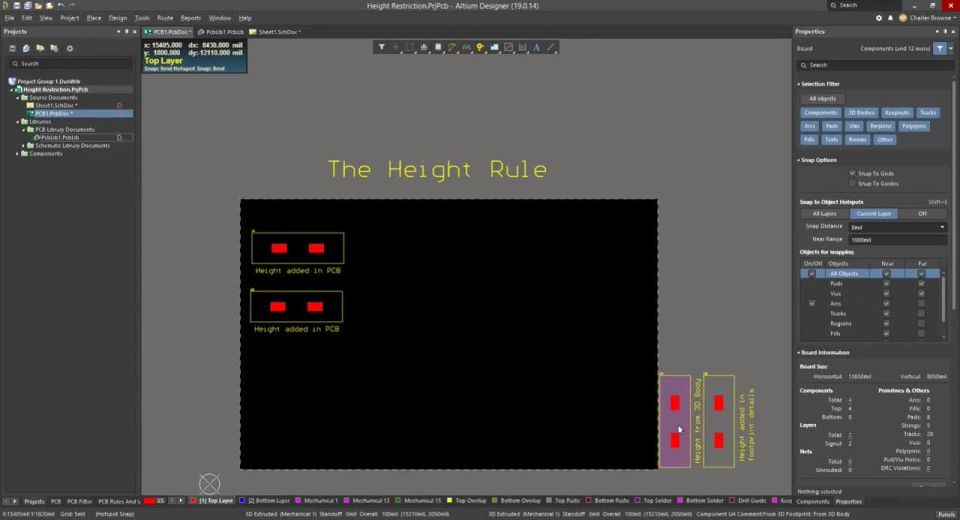 Rule Tips_PCB Height Restrictions