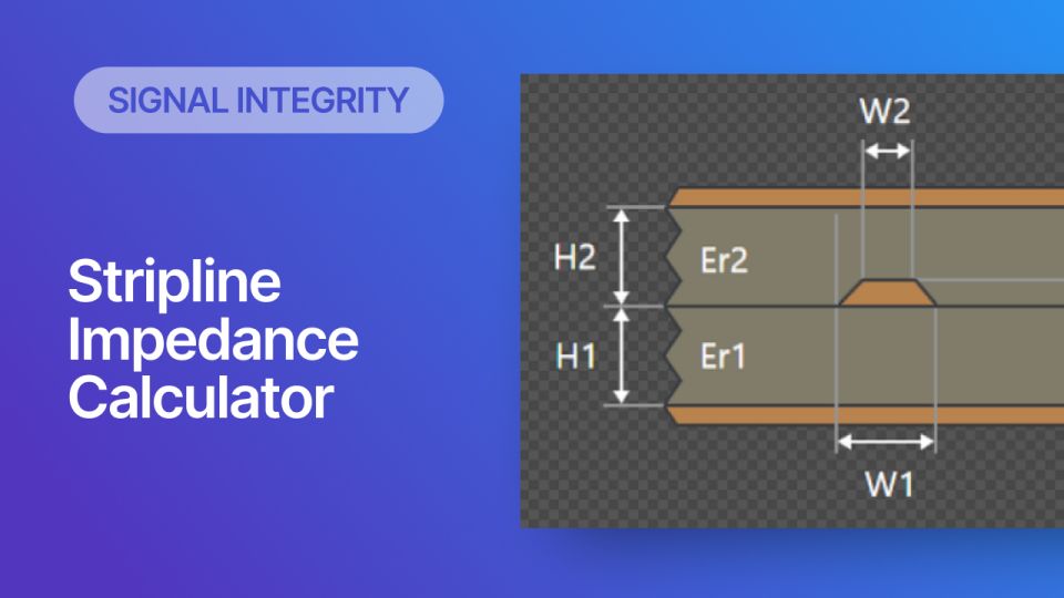 Stripline impedance calculator