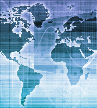 mapa mundial con superposición de gráfico