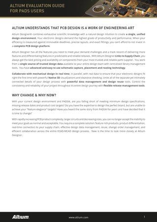 Altium Evaluation Guide For PADS Users