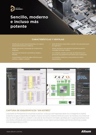 Conjunto de características hoja de datos de Esquemático
